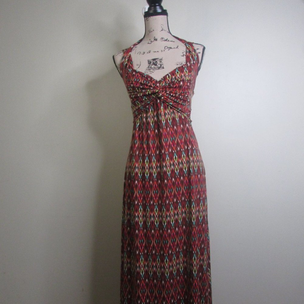 Maurices Maxi Dress XS Colorful Halter